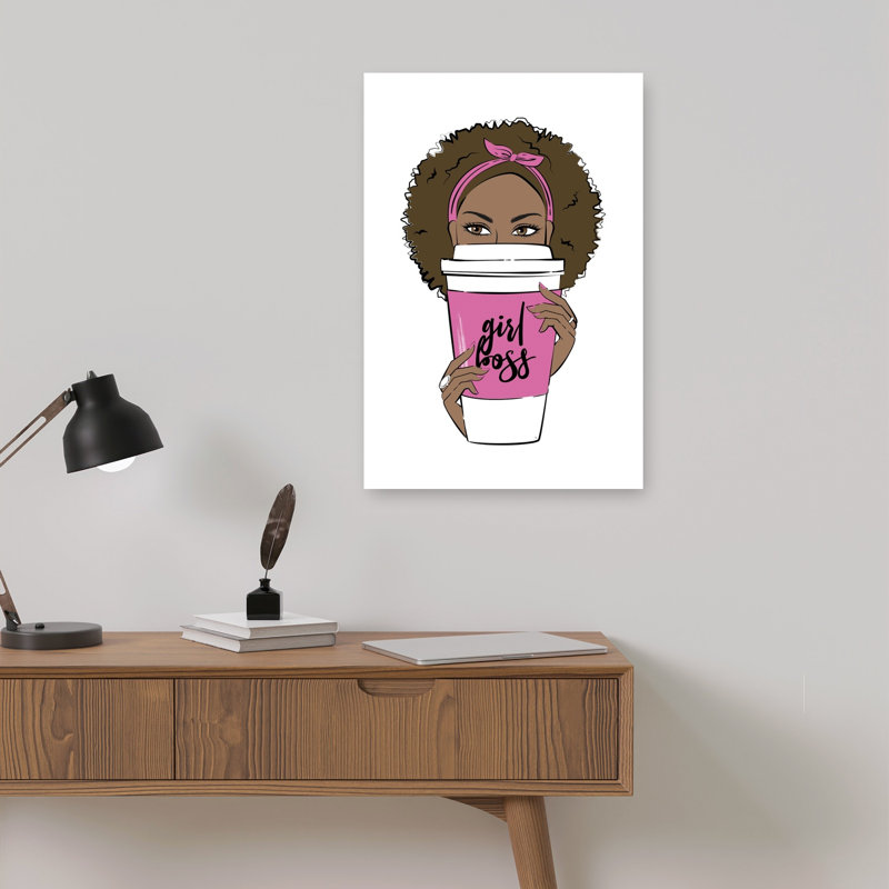 Girl Boss Coffee Contemporary Wall Art Print, 45.72cm H x 30.48cm W