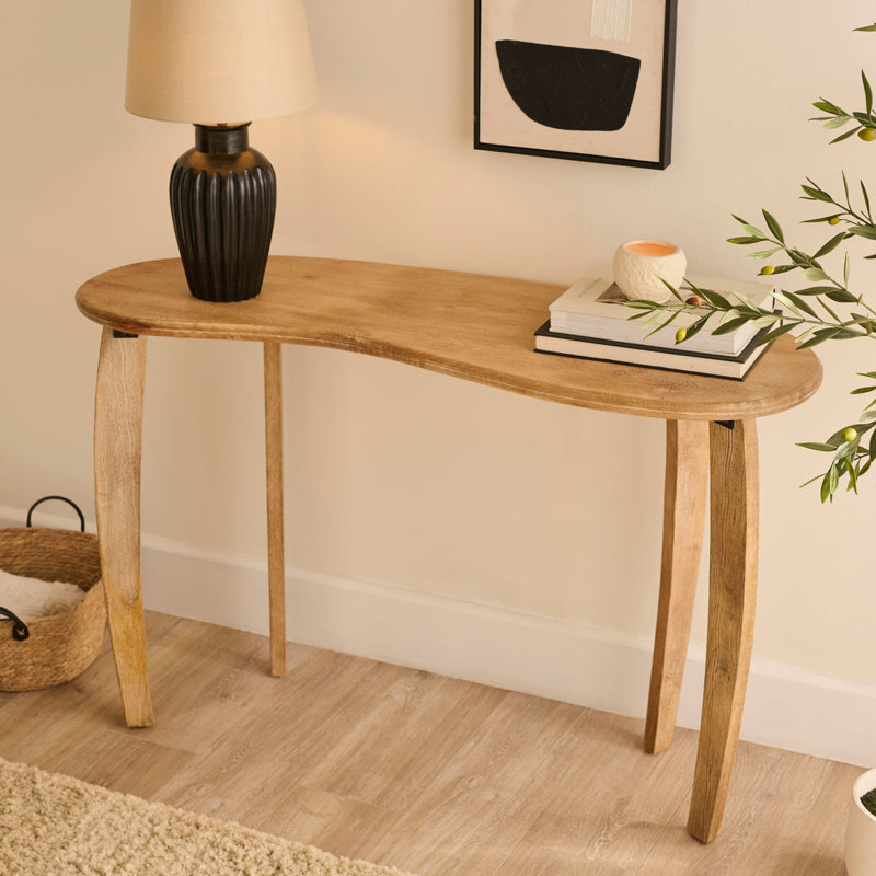 120cm Solid Wood Console Table, Brown