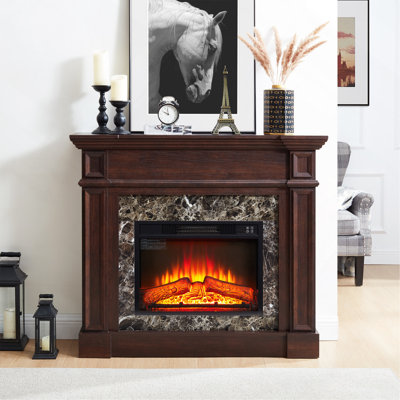 Fireplace Mantel (23" Fireplace Not Included)--Cherry, 45.6"W*11.8"D*40"H