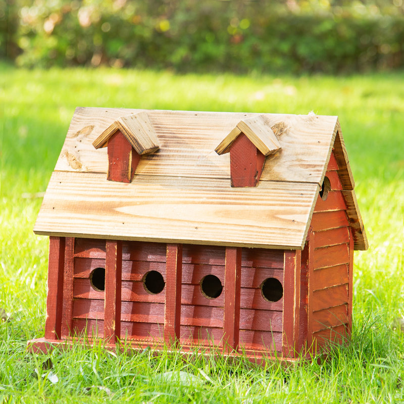 Maison d'oiseaux 12,5 po x 14,5 po x 9 po Baughman, Rouge