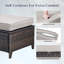 Ensemble de conversation d'extérieur 5 pièces Koba - Chaises berçantes pivotantes avec repose-pieds et table d'appoint-1315477266-1315477279