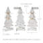Arbre enneigé festif texturé en bois blanc 10,25 x 4,75 x 2,25-1095109618
