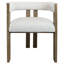 Chaise rembourrée ivoire et brune-1112046066