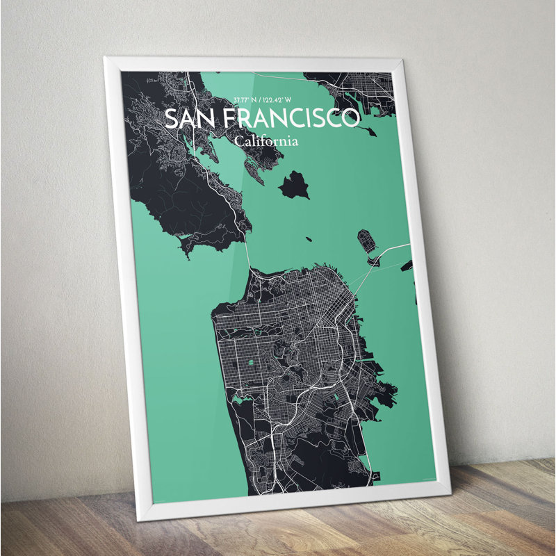 San Francisco City Map - No Frame Print, 43.2cm H x 27.9cm W x 0.1cm D