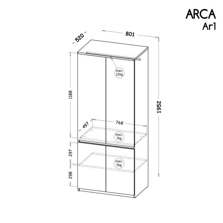Olamae 1 Door Manufactured Wood Wardrobe