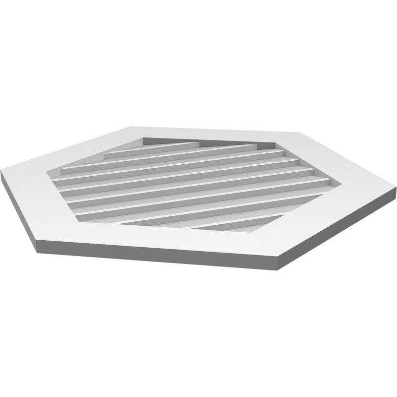 Ventilé vertical à pignon vertical 7/12 po, H 32 po x l 28 po x P 1 po