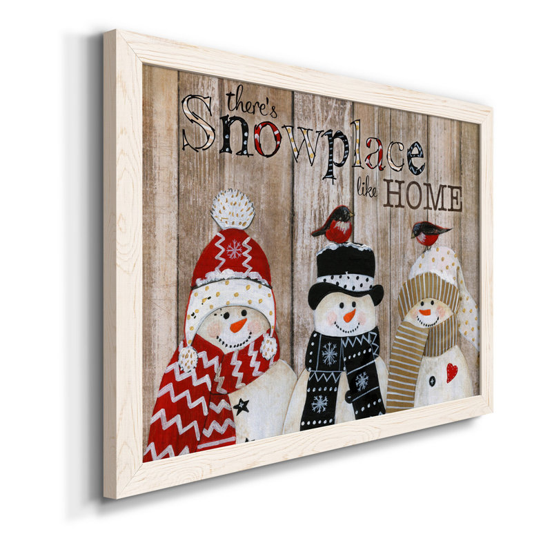 «Snowplace Like Home», reproduction d'impression sur toile, H 20 po x l 17 po x P 1,5 po, Blanc
