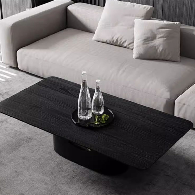 Table basse luxueuse haut de gamme, Noir, noir, noir, noir, H 16,5 po x L 51,2 po x l 23,6 po