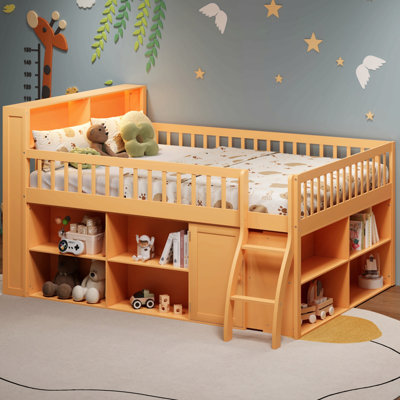 Loft Bed With Storage, Headboard With Led Light