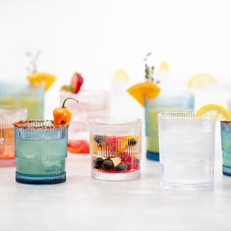 Fortessa NoHo Glass, 9.85 Oz. Double Old Fashioned (Set of 4), Amber, 12.85