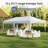 10 x 20 FT Portable Gazebo Shelter w/12 Wind Ropes & 6 Ground Stakes Carrying Bag