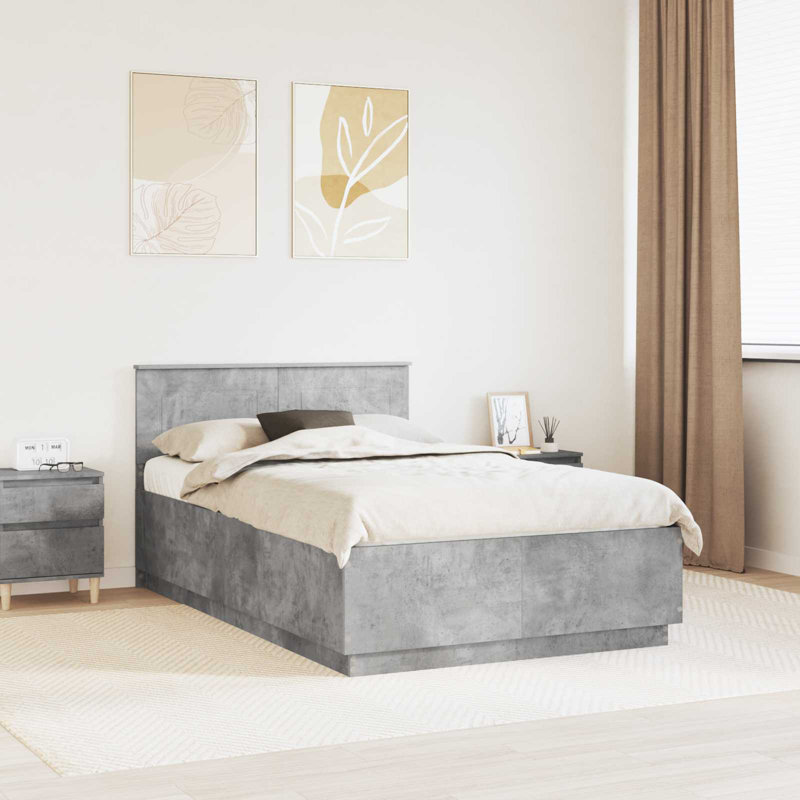 Bed Frame, Small Double (4'), Concrete Grey