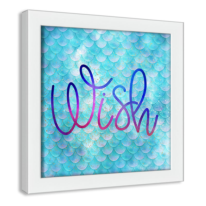 Décoration murale désir pour enfants, Cadre blanc, H 9 po x l 9 po x P 1,19 po