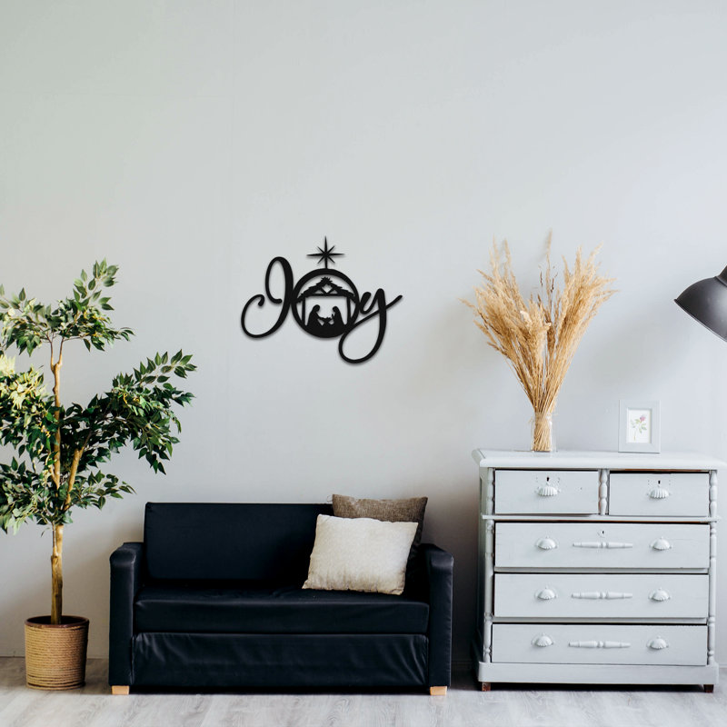 Joy Wall Décor, 13" H x 17" W x 0.06" D