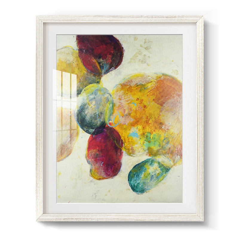 Earthy Fragments I - Impression encadrée, H 25,5 po x l 17,5 po, Blanc