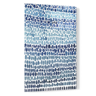 «Blue progression I» par Tim O'Toole, art mural en verre acrylique