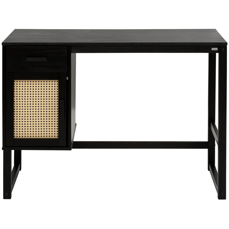 Talo Desk with Closed Storage and Drawer, Espresso