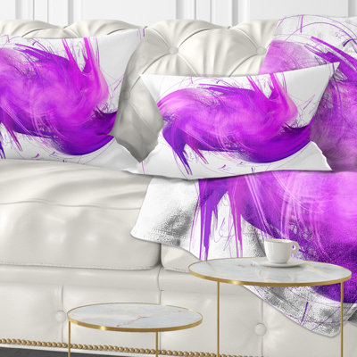 Abstract Purple Fractal Pattern - Abstract Printed Pillow