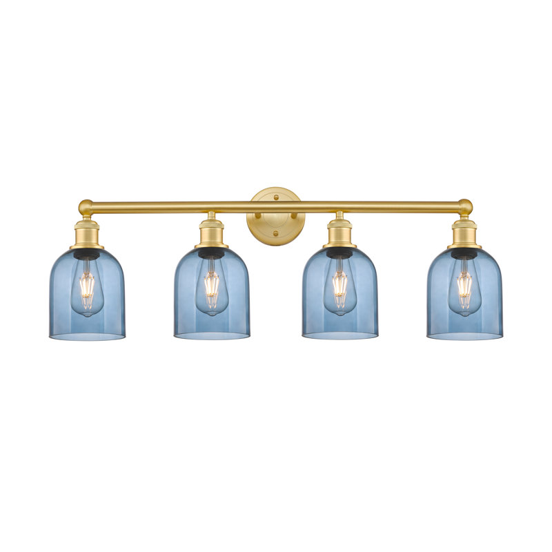 Odaniel 4 - Light Dimmable Vanity Light, Princess Blue, Satin Gold