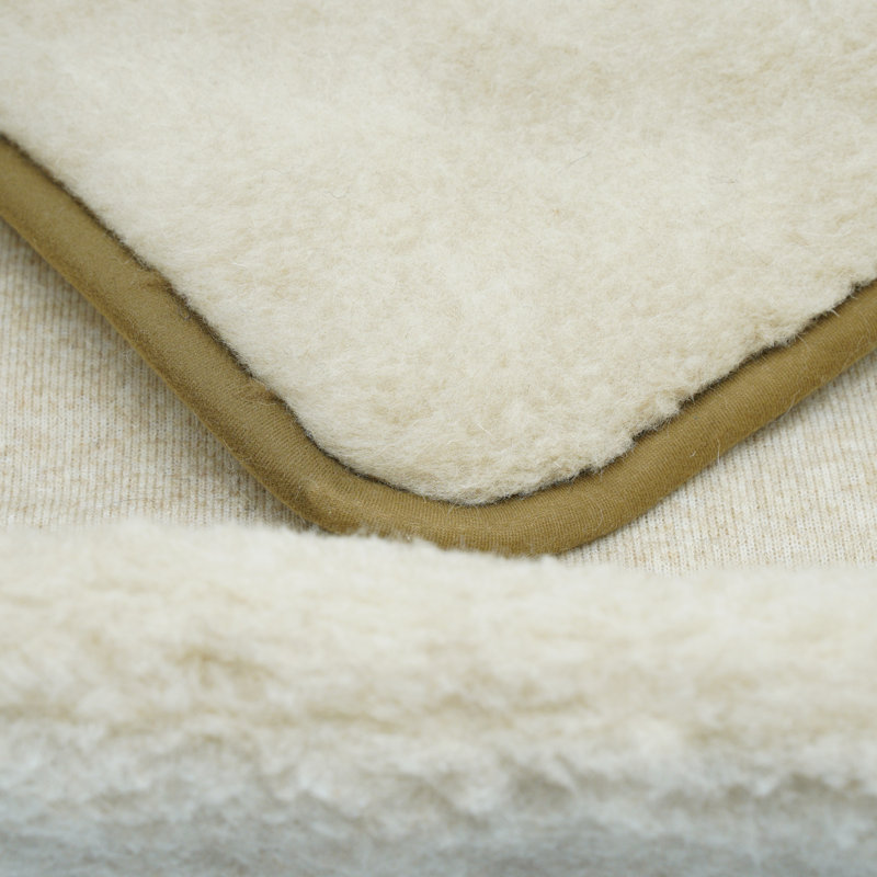 Azaiah Fleece Pet Bed, Cappucino, 10cm H x 60cm W x 40cm D