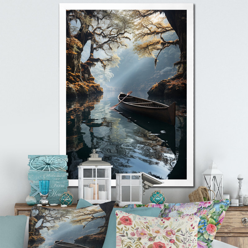 Contemplation hivernale hivernale, Cadre simple blanc, H 40 po x l 30 po x P 1,5 po