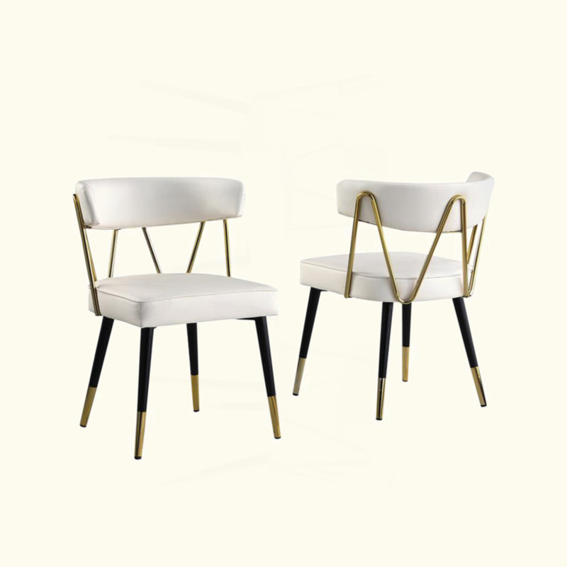 Chaise de salle à manger rembourrée Glam