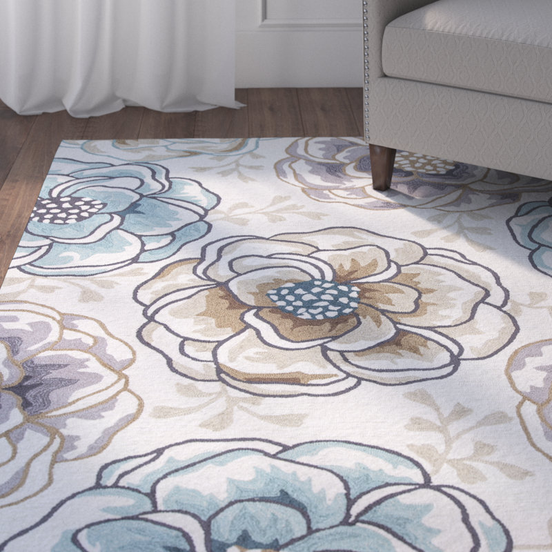 Floral Indoor Rug, Rectangle 5' x 7'6"