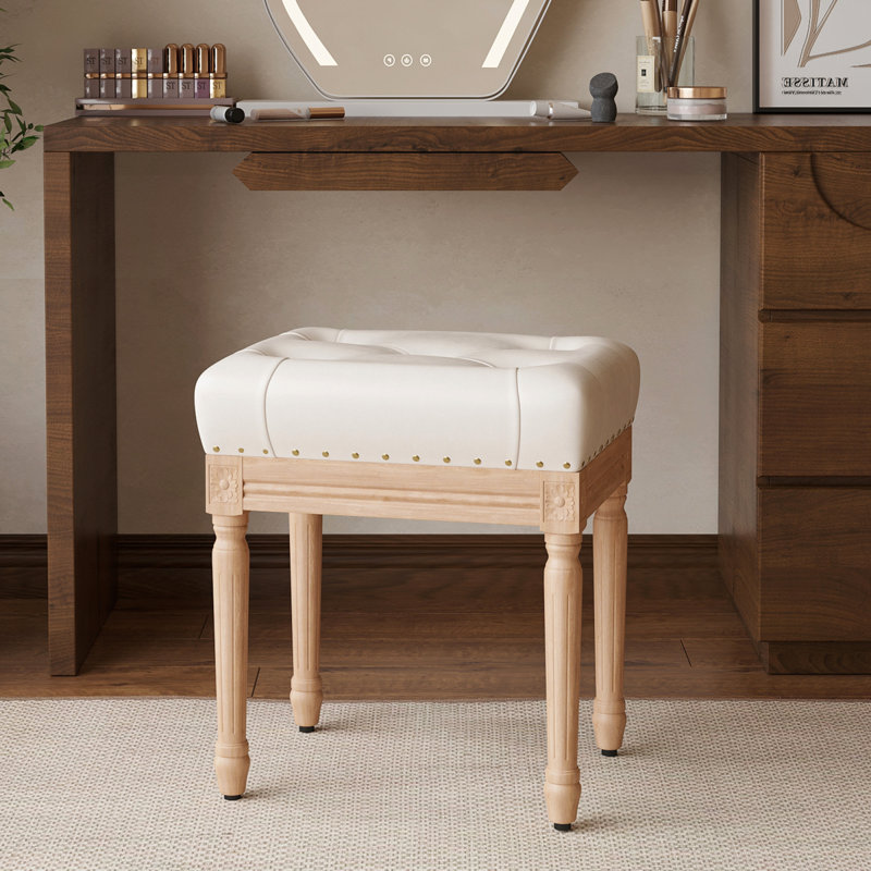 Repose-pieds avec repose-pieds, tabouret de coiffeuse pour maquillage, tabouret pour salon, chambre à coucher