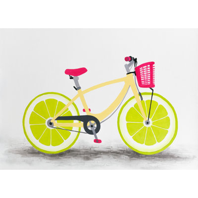 Lime Wheel Bike Door Mat - Indoor Outdoor Home Decor