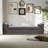 Modern Chenille Upholstered Slipcovered Bench With Two Pillows-1943478590