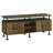 Vespucci Rustic Oak and Black TV Stand with Open Shelving