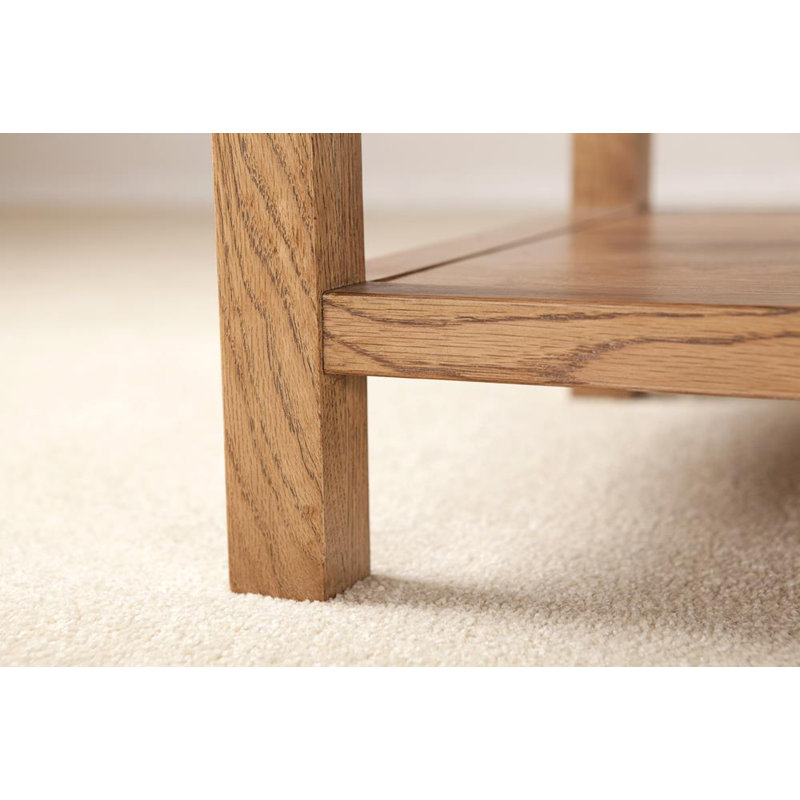 Solid Wood Four Leg Coffee Table with Storage