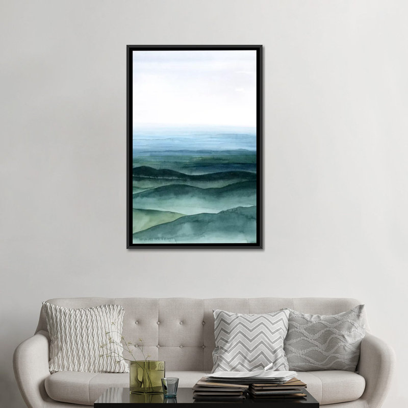 « plan view i », impression sur toile, H 26 po x l 18 po x P 1,5 po, Toile avec cadre noir, Pas de tapis