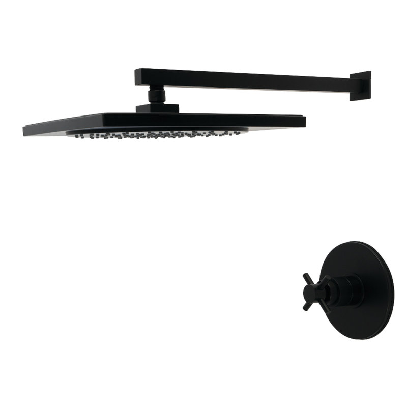 Kingston Brass Concord Single-Handle Pressure Balanced Shower Faucet, Matte Black