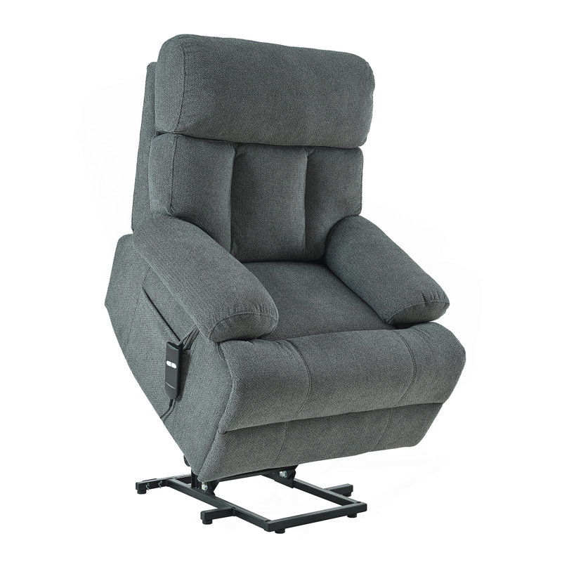 Oversized Power Lift Recliner Chair For Elderly, Electric Fabric Recliner With Extended Footrest, Remote Control & Spacious Seat