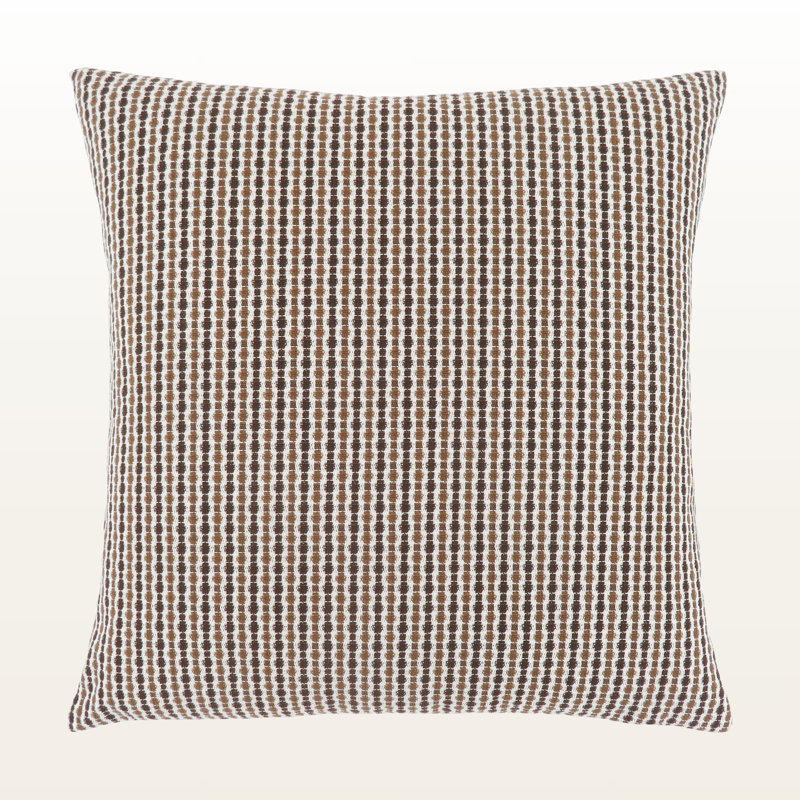 Verina Brown & Light Finish Throw Pillow In Classic Dot Design, 17.75" H X 17.75" W X 5.79" D