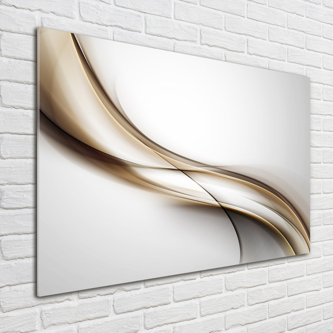 Glasbild Brown Wave