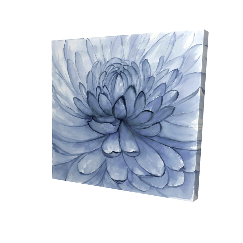 Toile à pétales bleus | Art floral floral