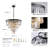12-Black round dimmable transparent crystal Chandeliers
