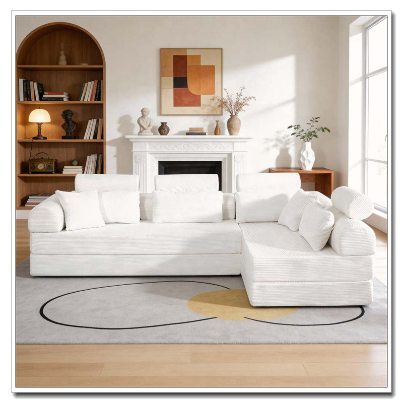 Canapé modulaire en L, Beige