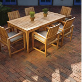 Amalfi Outdoor 7 - Piece Teak Dining Set with Cushions
