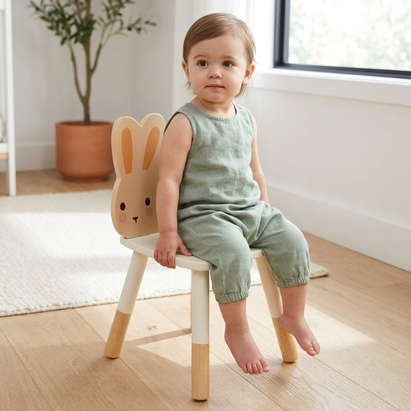 Ensemble de table et de chaises pour enfants - lapin