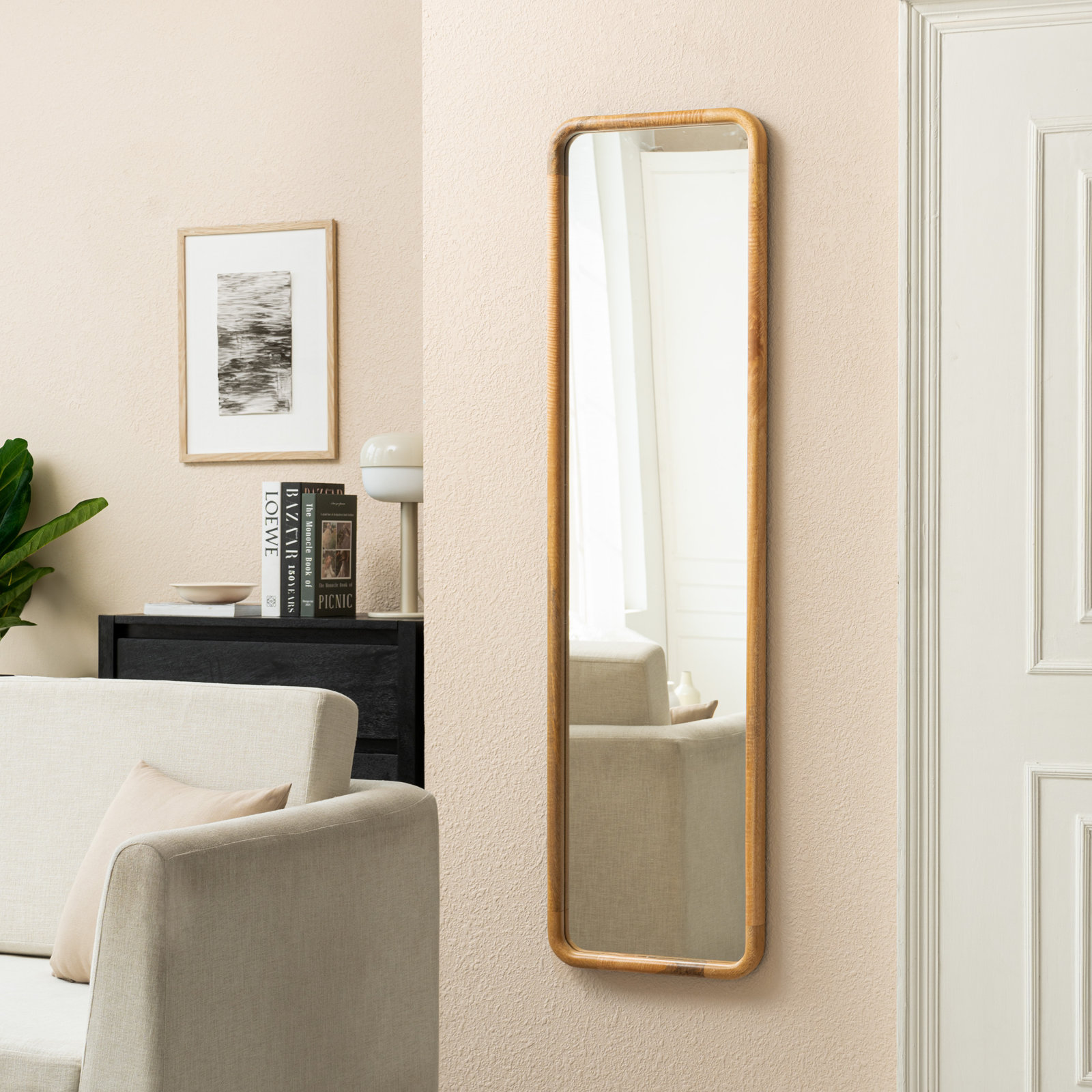 Aundra 16" Accent Mirror, Natural