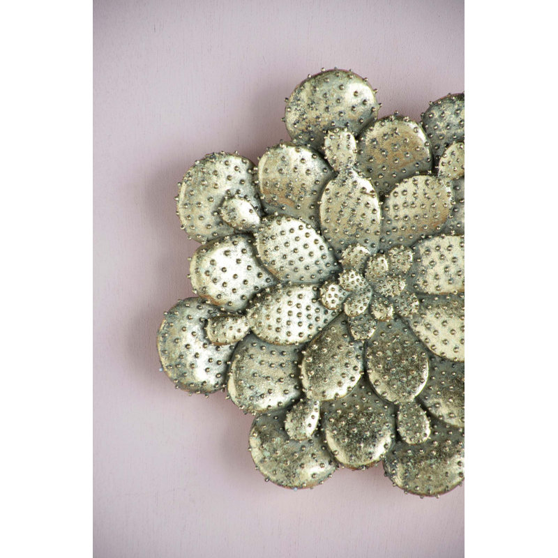 Plaque murale succulente D10x1,6 po