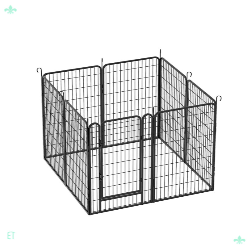 Parc pour enfants 8 panneaux en métal robuste avec porte et enclos pour animaux