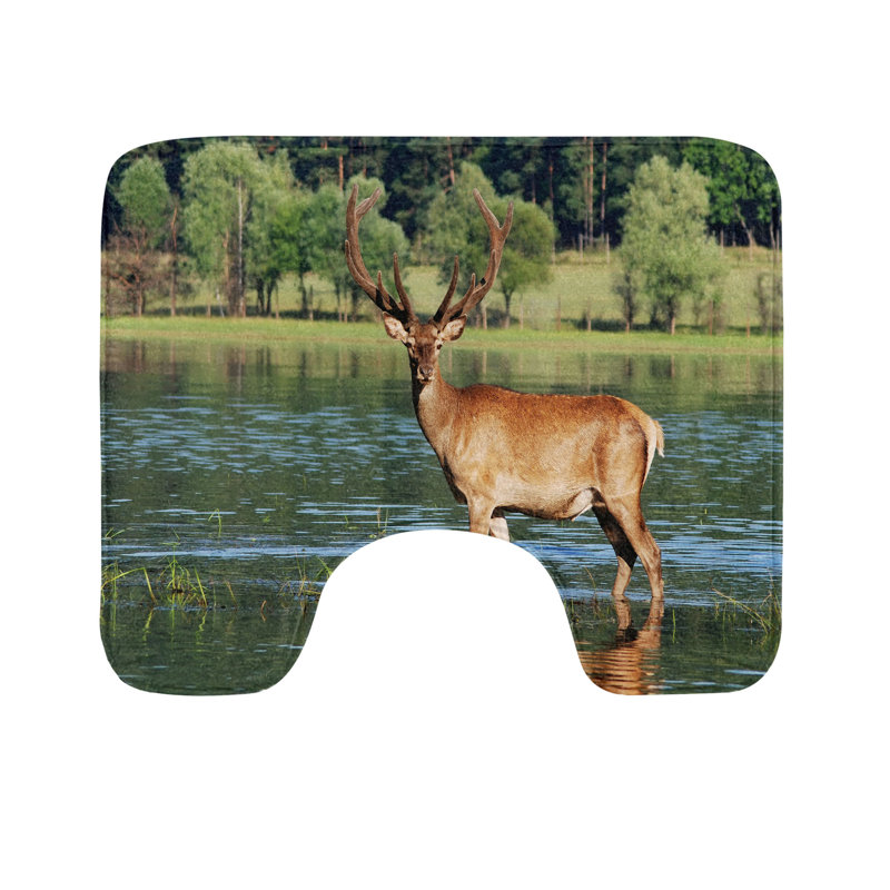 Tapis de salle de bain en forme de U Deer