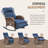 Arcturus Patio Recliner Rocking Chair With Adjustable Backrest & Footrest, All-Weather Outdoor Chaise Lounge Chair-810232723-810232734