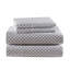 Ensemble de draps 4 pièces 100% coton imprimé, flocon de neige