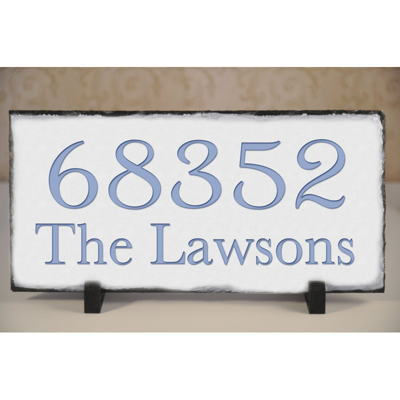 Plaque d'adresse sur 2 lignes Home Wall, Sans trou, Oui, H 6 po x l 12 po