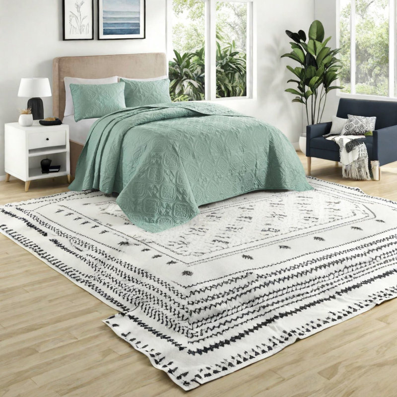 Ensemble de literie 3 pièces polyvalent, microfibre douce, charme de chambre à coucher moderne